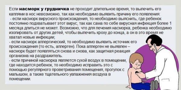 Потрібно лікувати нежить у 3-х місячного немовляти