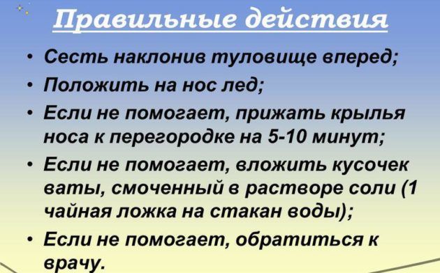 Що зробити щоб пішла кров з носа