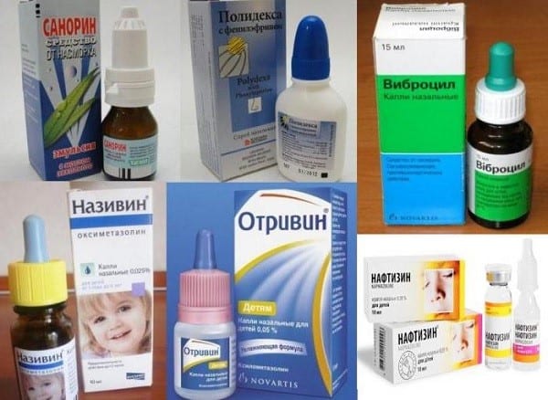 Судинозвужувальні краплі від нежитю