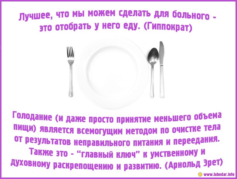 Сухе голодування 1 день в тиждень