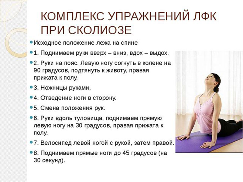Які вправи потрібно робити при сколіозі
