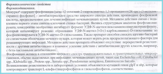 Застосування Монуреля для лікування сечостатевої системи